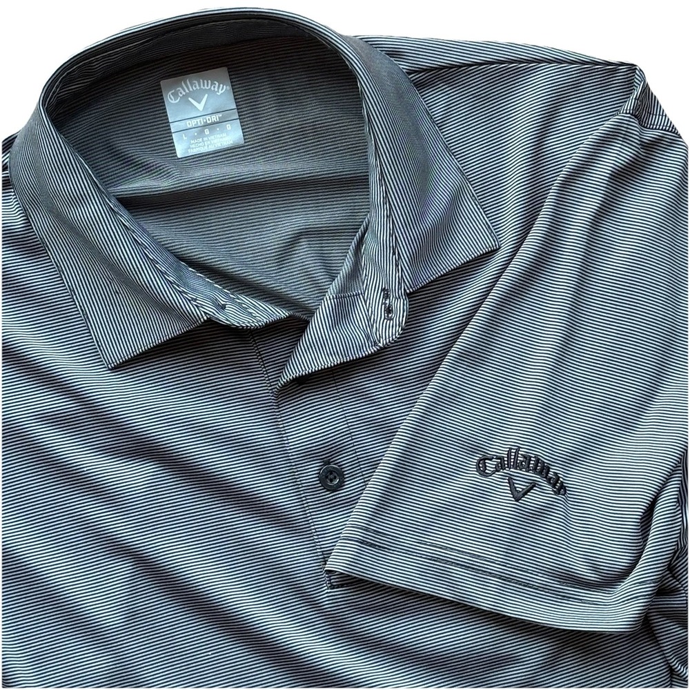 Callaway Opti-Dri Performance Mens Size Large Golf Polo Shirt Gray Lightweight
